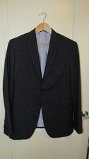 Banana Republic Navy Blue Sport Coat/Blazer, Textured 40R Tailored Fit