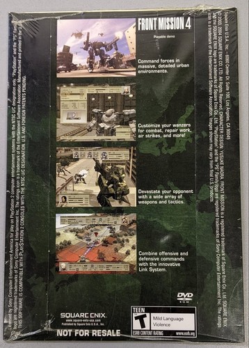Front Mission 4 PlayStation 2 PS2 2004 FM4 Sampler Demo Disc Volume Two 2 NEW - Picture 2 of 3
