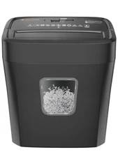 6-Sheet Micro Cut Paper Shredder for Home Office Use with Portable Handle
