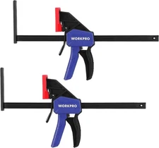 WORKPRO 9" Track Saw Clamps, Quick Release Clamp for Woodworking, Blue 
