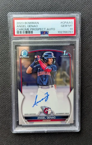2023 Bowman Angel Genao 1st Bowman Chrome Auto PSA 10
