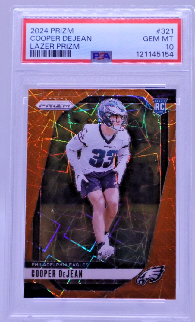 2024 PANINI PRIZM LAZER PRIZM #321 COOPER DEJEAN PSA 10 S038