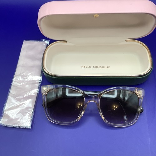 Kate Spade Kiya/S Sunglasses 0733HA Peach Square 53mm Hello Sunshine W Case - Picture 1 of 11