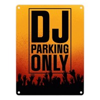 DJ Parking Only Metallschild In 15X20 Cm FüR Den Parkplatz