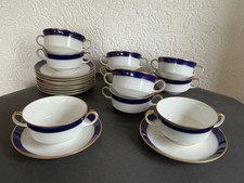 Eschenbach Suppentassen und Unterteller Kobal...