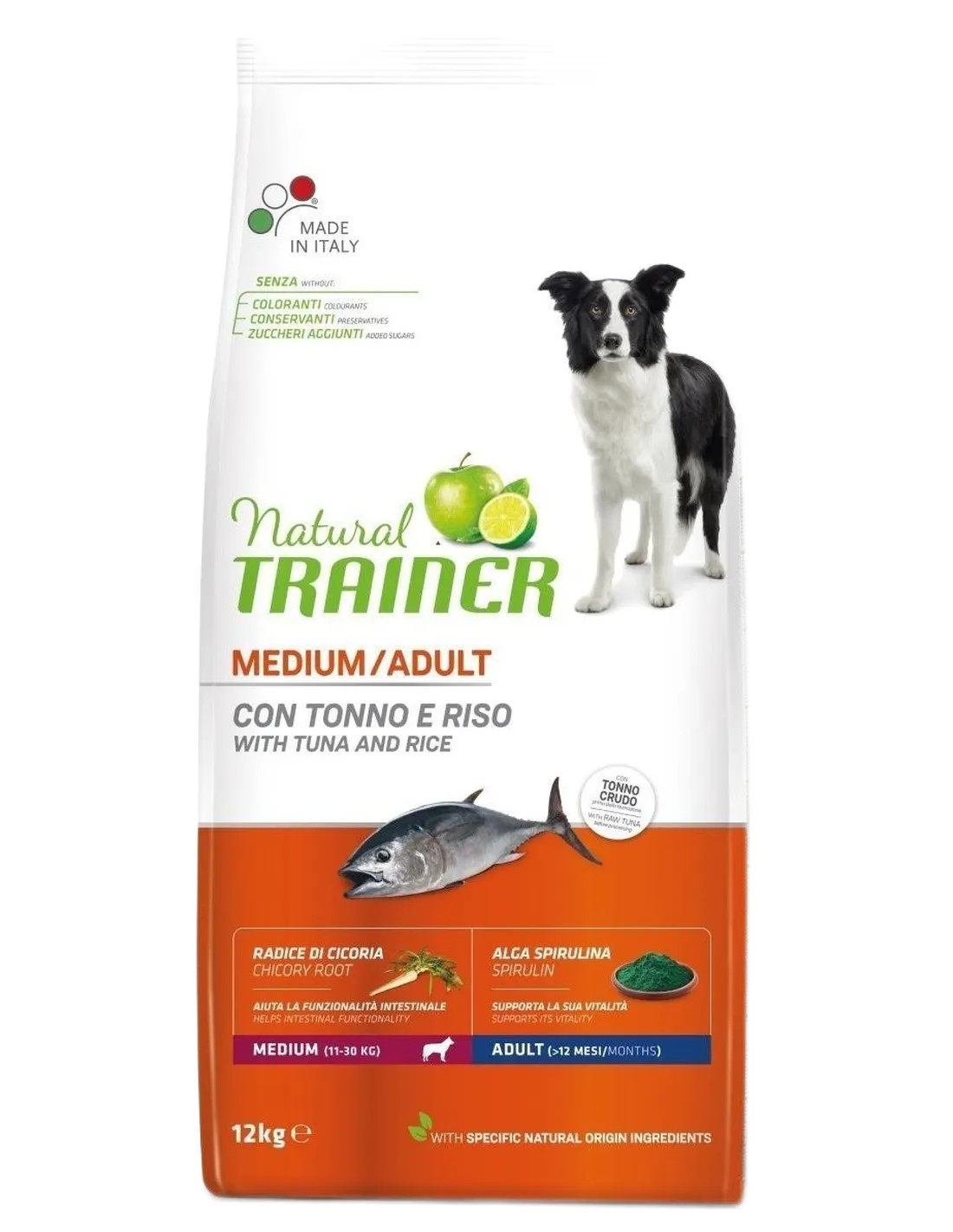 Natural trainer cane Adult Medium con tonno 12 kg