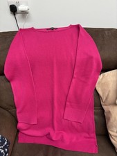Bonmarche Women's Long Line Jumper RED size 12
