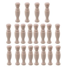 7.2x1.8cm Beech Unpainted Unfinished Wood Craft Spindles for Home Restaurant ...