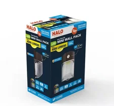 Halo MWP40FSUNVDBZ Mini Wall Pack Light, LED Bronze, 150W Eq, Dusk-to-Dawn, CCT