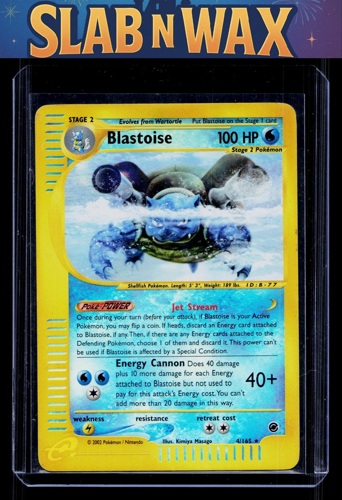 Pokemon tcg Expedition Blastoise (4) #004/165 Holo Rare, Reverse Holo