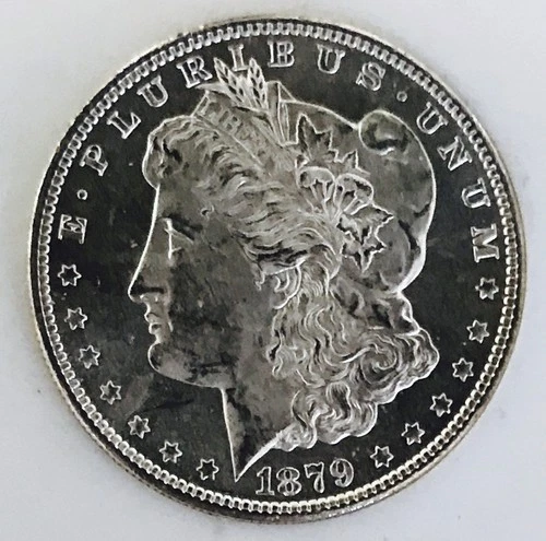 1879 S MORGAN DOLLAR! GEM BU+++! WONDERFUL PROOF LIKE EXAMPLE! SO NICE! NR#G2280