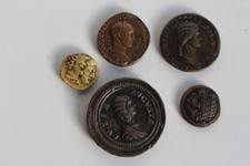 Antique casts of 5 ancient coins (42151)