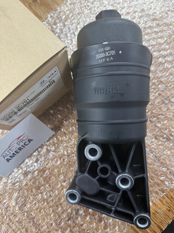 CARCASA FILTRO ACEITE MOTOR para HYUNDAI GENESIS 2010-2016 3.8L V6 OEM 263003C701 Foto 3 de 4