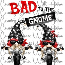 Sublimation Print Bad Gnome Motorcycle Ready To Press Paper Ink Heat Transfer