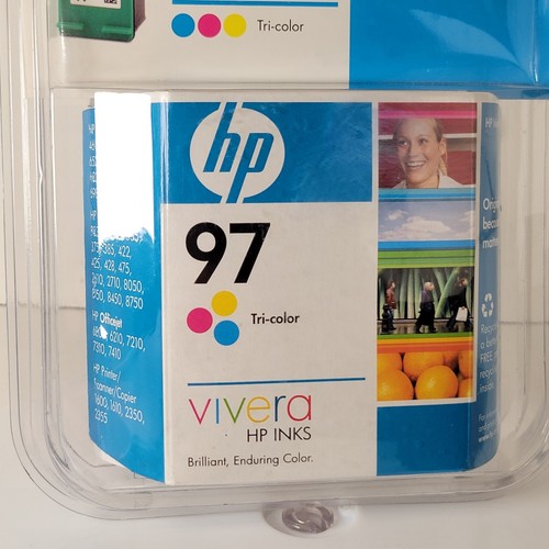 HP 97 Trójkolorowy wkład atramentowy C9363WN Nowy zapieczętowany oryginalny wygasły atrament do drukarki - Zdjęcie 2 z 11