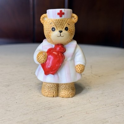 Nurse Bear 1987 Enesco Lucy & Me Figurine Ceramic