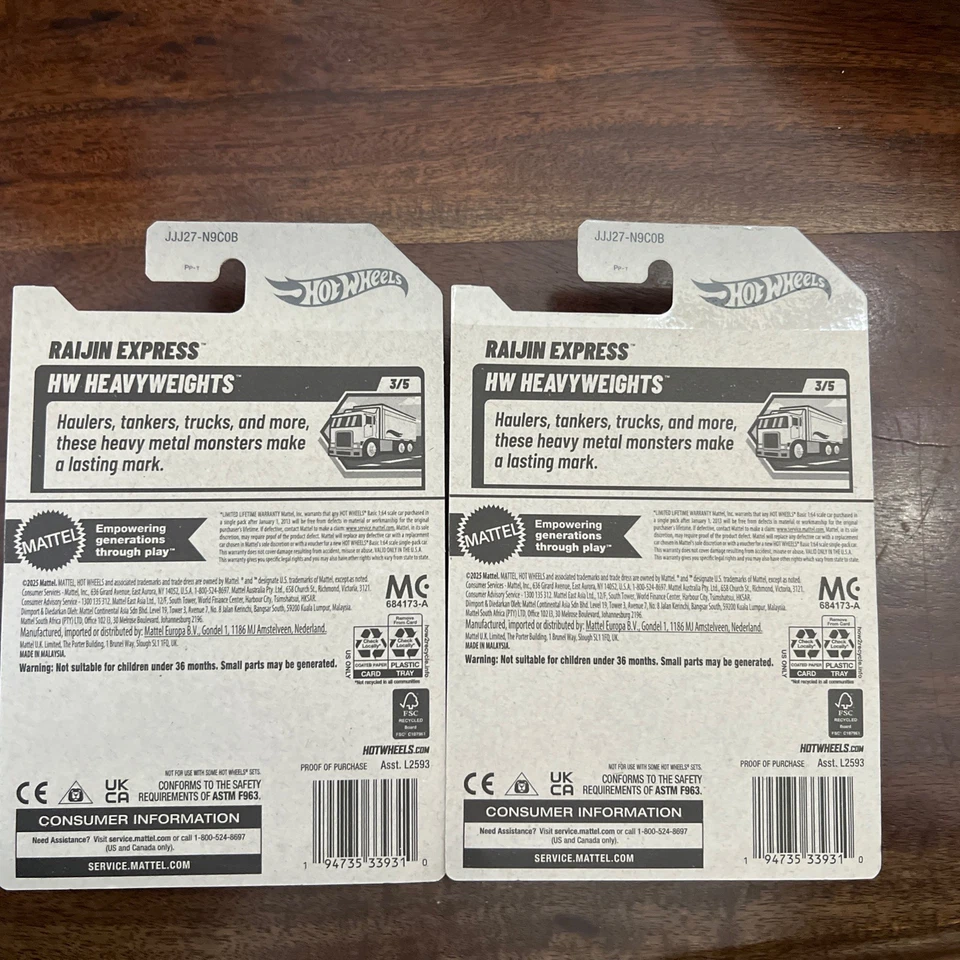 2X Hot Wheels 2026 Mainline Case B RAIJIN EXPRESS Lucky Cat Green New Free Shipp - Image 3 of 3