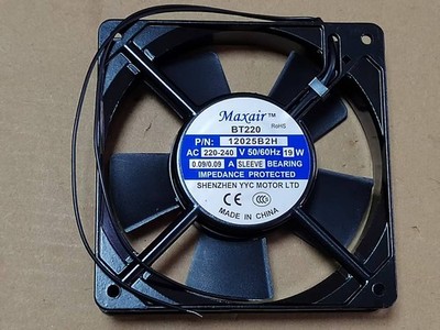 Maxair BT220 P/N 12025B2H 220~240V 19W 12025 double ball cooling fan