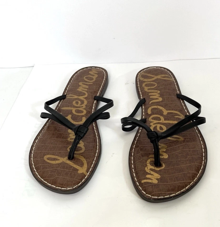 NWT Sam Edelman Gerianne Women Black Flip Flop Sandals - US 10.5 - Изображение 2 из 4