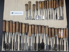 Japanese Chisel Nomi Carpenter Tool Set of 35 Hand Tool wood working R3268