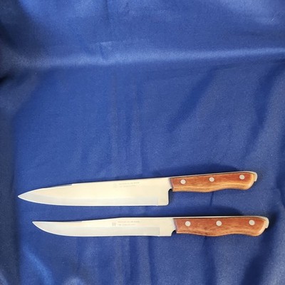 Maxam 2 Pc. Knife Set - Stainless Steel With Wooden Handle Made In Japan