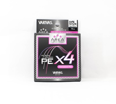 Varivas P.E Linie Super Trout Area PE X4 Pink 75m P.E 0.175 Max 5.5lb (8034)