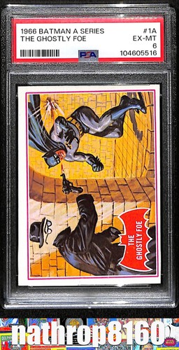 1966 Topps Batman Red Bat #1A The Ghostly Foe — PSA 6