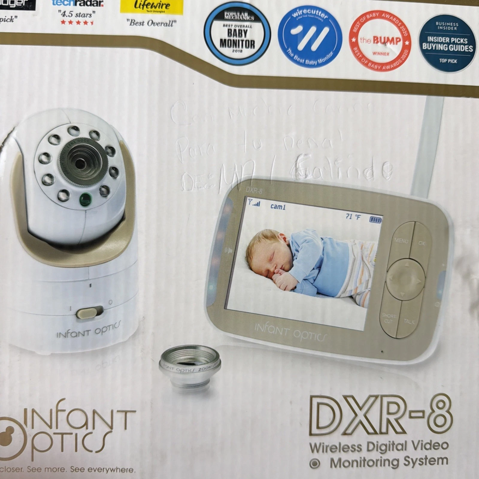 Infant Optics Dxr-8 Video Baby Monitor With Interchangeable Optical Lens