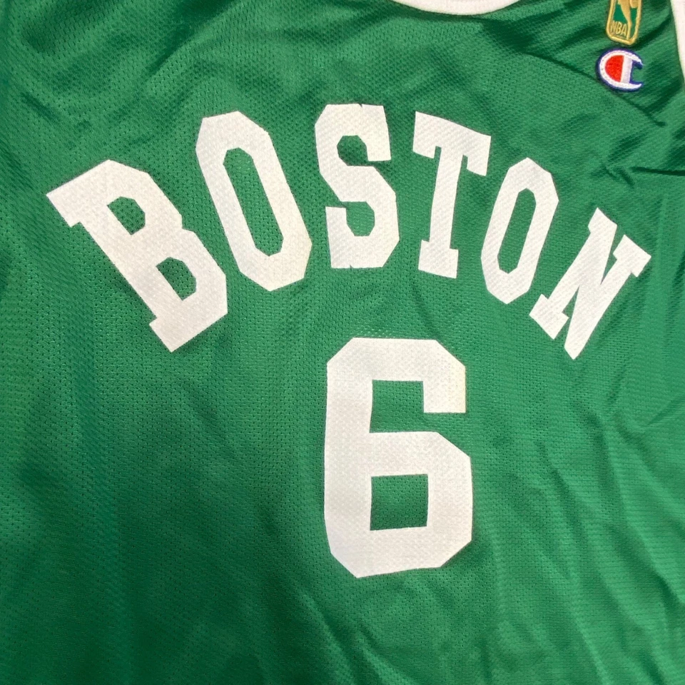 Camiseta vintage Champion Gold Logo Boston Celtics Bill Russell #6 para hombre talla 52 Foto 2 de 4