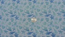 100 Cotton Fabric Wilmington "Underwater Wonders" Sea Shells - By the Yard