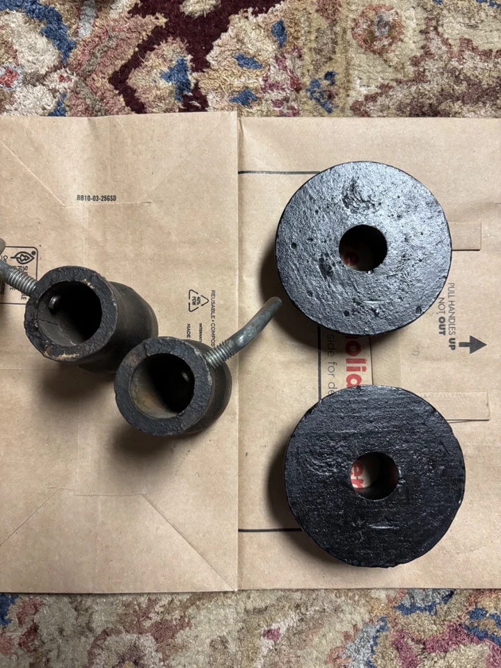 Collares de barra exterior Paramount vintage para placas de peso de 1” pesas Foto 3 de 4