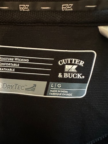 NWT Cutter & Buck Men's Size Large Black Golf Polo Shirt Senco Logo DryTec - Picture 3 of 11