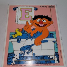 Vintage 1979 Sesame Street Ernie in Tub Playskool Puzzle