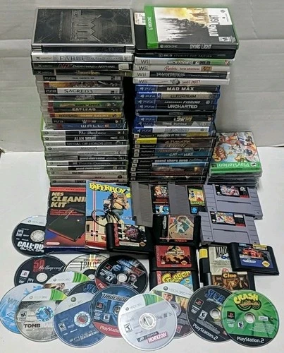 Huge Lot PS2, Wii, Xbox 360, PS4, PS3, NES, SNES, Genesis Games UNTESTED AS IS