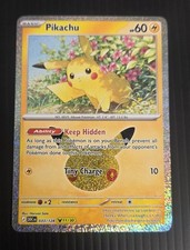 Pokemon Card Pikachu 033/128 30th Celebration Anniversary Reverse Holo Rare NM