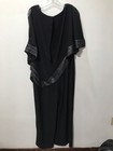 Ignite Evening Dillards Asymmetrical Foil Trim Jumpsuit Black Sz 12P — photo 2