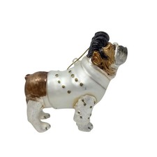 Elvis Presley Rock And Roll Bulldog Blown Glass Christmas Ornament Hand-Painted