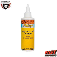 Fiebing's Leathercraft Cement 4 oz Leather Glue Adhesive, Quick Drying