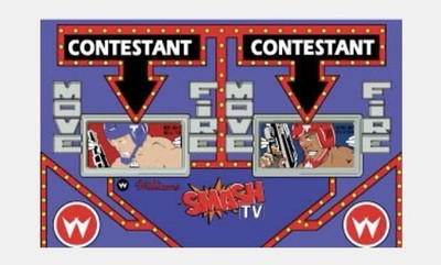 Smash TV Arcade Control Panel Overlay CPO Textured Laminate