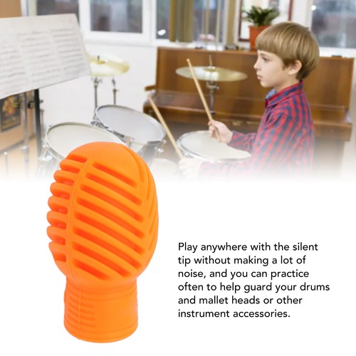 4PCS Bacchetta Silenziosa Pratica Punta Silicone Elasticizzabile Drum Practice - Foto 8 di 32