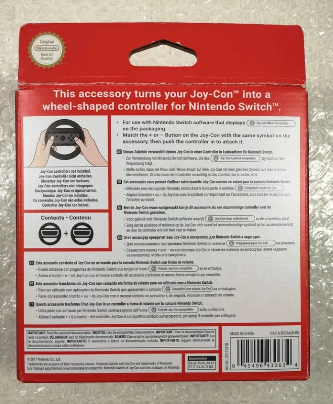 JOY-CON VOLANTS (WHEEL PAIR) X2 NINTENDO SWITCH EURO OCCASION - Photo 1/4