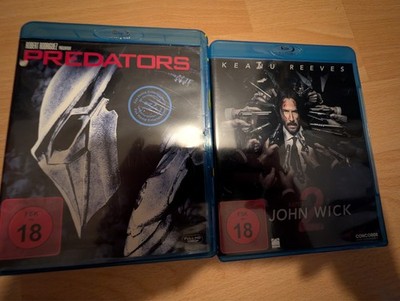 Blu-Ray Sammlung - Konvolut - John Wick 2 - Predators - FSK 18 - Keanu Reeves