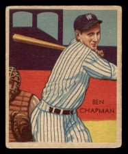 1934 - 1936 Diamond Stars Baseball #38 Ben Chapman GD