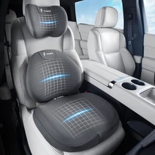 Seat Cushion Lumbar Pillow Ergonomic Memory  Neck Back Support Office Car Chair