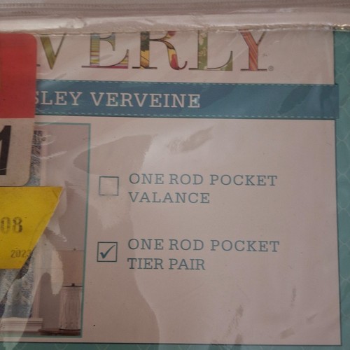 Waverly Paisley Verveine Sola Varilla Bolsillo Nivel Par 2x26x36 Resorte - Imagen 2 de 6