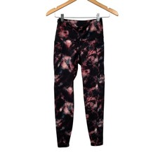 Old Navy Active Womens Power Soft Leggings Black/Multi Print Size Small Pockets