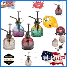 Durable Glass Plant Mister Set with Bronze Top - 4 Pack for Indoor Outdoor Use