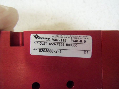 VERSA VALVES CUST-C5S-F154-B00300 (MISSING KNOB) NSNP - Picture 2 of 5