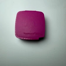 Vintage Tupperware Label Dispenser Holder Magenta Freezer Canning Organization