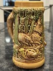 Vintage Beer Stein 3D Animals Fox Handle Die Grune Heid Des Jagers Freud Japan — photo 3